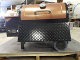 Pit Boss Tailgater 340 Folding Grill Shelf - Diamond Plate Powdered Black