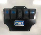 PBR Products compatible with Honda Talon 1000 Dash Plate 5 Switch Panel Black BUILT OUT w/ Voltmeter