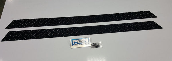 Jeep Wrangler TJ 3 1/2" BLACK POWDER COAT Aluminum Diamond Plate Rocker