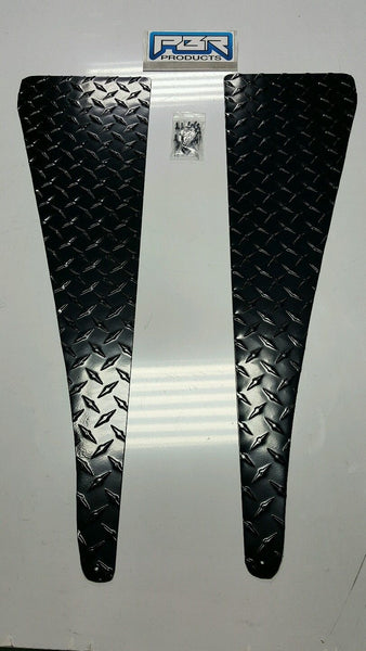 Jeep Wrangler TJ Black Powder Coated Diamond Plate Fender Top Cover set flat