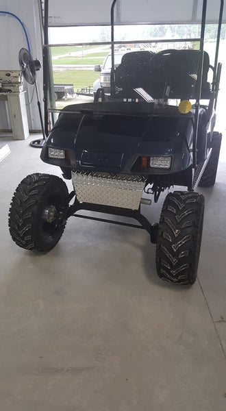 Aluminum Diamond Plate Front Bumper Shock Cover  EZGO TXT/PDS Golf Cart 2013 - 18