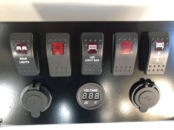 Honda Pioneer 1000 Switch Plate INCLUDED Winch, Rear lights, and Light bar VOLTMETER
