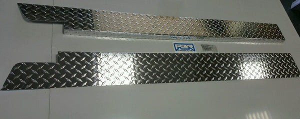 JEEP YJ 6" Wide Diamond plate Rocker Guards w/ 90° 1 inch Bend. hide that rust