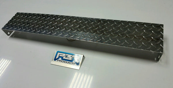 JEEP YJ DIAMOND PLATE FRONT FRAME COVER POLISHED ALUMINUM.