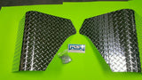 JEEP YJ WRANGLER 3 PC DIAMOND PLATE REAR BODY ARMOR CORNER GUARD KIT & filler