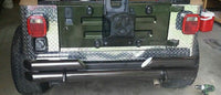 JEEP YJ WRANGLER 3 PC DIAMOND PLATE REAR BODY ARMOR CORNER GUARD KIT & filler